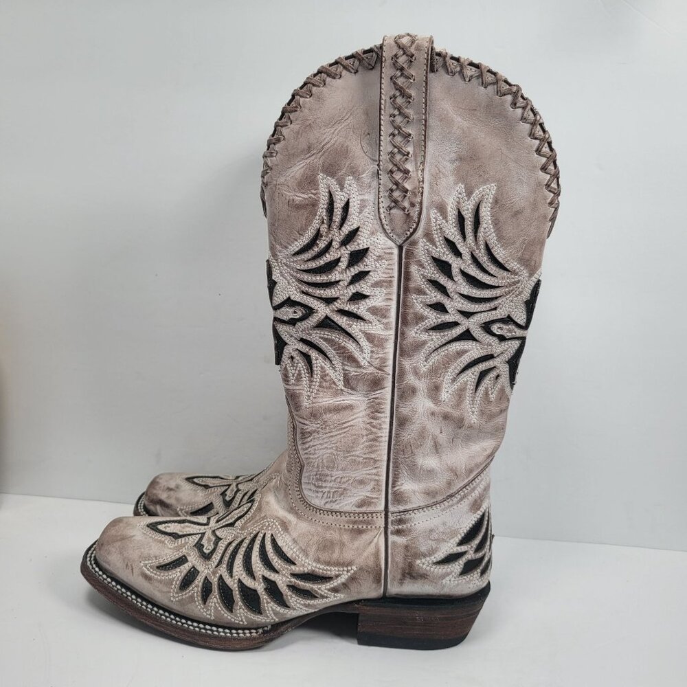 J.B. Dillon Women's Brown Western Cowgirl Boots US Size 8B - Picture 2 of 12
